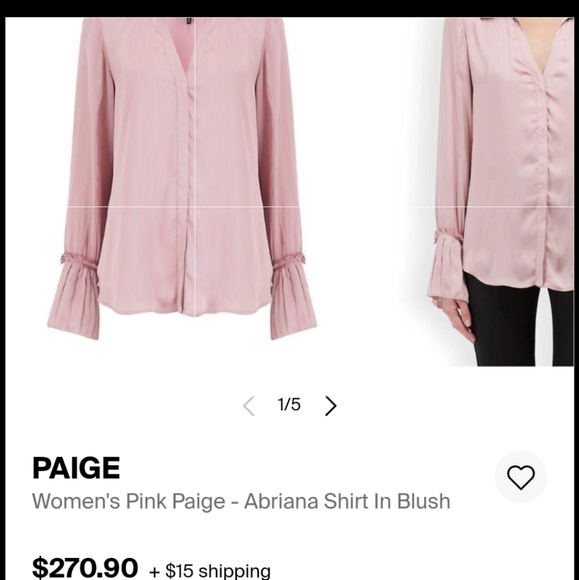 PAIGE Flared Sleeve Pink Blouse - Picture 4 of 7